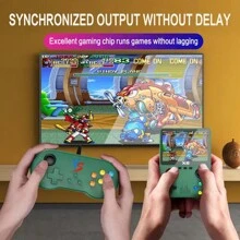 Handheld Game Console, Portable Retro Video Game Console With A 32G/64G TF Card Pre-Loaded 10000+ Games, Dual 3D Joystick, 11 Emulators, 2000mAh Polymer Lithium-Ion Battery - Black+64G - View 4