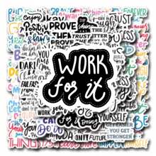 101pcs- Inspirational Quotes Stickers, Inspirational Text Stickers, Waterproof Vinyl Positive Energy Stickers For Water Bottle Books Laptops, Aesthetic Sticker Set