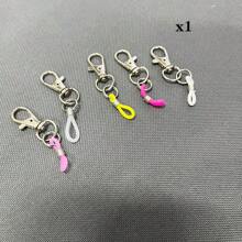 5pcs/10pcs Colorful Pen Holder Clips With Silicone Grips, Metal Lobster Clasp Attachments For Nurse Badge Reels And Lanyards Back To School