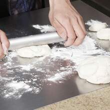 1 pezzo Tagliere per pasta in acciaio inossidabile, grande tagliere da cucina, tappetino per impastare frutta, pane e prodotti da forno per uso domestico