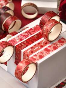 6 Rolls/18 Rolls, Retro Romantic Valentine's Day Washi Tape Set, Love And Love Pattern Design Creative Sticker Rolls, Suitable For Scrapbook Decoration Holiday Card Decoration Card Making - Handbook Gifts For Friends Back To School