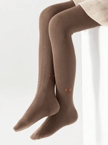A New Autumn And Winter Children's Coffee Color Pantyhose, Soft Skin Solid Color Girls With Warm Leggings - Multicolor - View 6