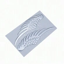 Pair 3D Wings Car Stickers Personalized Badge Emblem Motorcycle Decal Offroad Dual Sport Bike Atv Scooter Chopper Custom - one-size - View 5