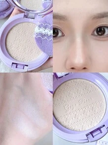 Gege Bear 1 件装控油面部粉饼，哑光光滑无瑕定妆粉，防水持久定妆粉，面部化妆品 - 彩色 - 查看 12