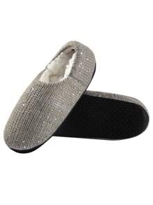 1 Pair Women's Warm, Soft, Comfortable Sparkling Anti-Slip Indoor House Slipper Socks For Winter