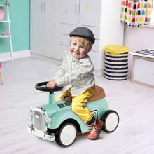 Homasis Retro Kids Ride-On Toy Kids Sit To Stand Vehicle With Working Steering Wheel - Green - View 1