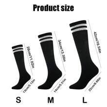 1 set de calcetines de fútbol con espinilleras y correas hasta la rodilla para entrenamiento y competición