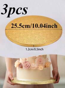 1/3/4 stuks Wit/Goud 8/10/12 Inch Ronde Taartplank, Dik Karton, Stevige Taartbasis, Taartplanken, Perfect Voor Het Bakken Van Zelfgemaakte Taarten En Gebak, Thuis Keuken Bakaccessoires, Geschikt Voor Feestdagen Zoals Valentijnsdag, Kerstmis - veelkleurig - Bekijken 23