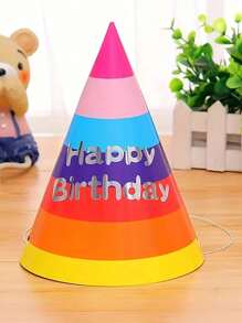 10 Pcs Rainbow Party Decoration Birthday Hat, Birthday Party Creative Triangle Hat, Home Decoration, Birthday Party Hat For Everybody, Art Decoration Gifts