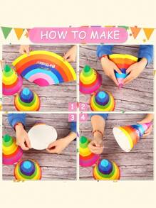 10 Pcs Rainbow Party Decoration Birthday Hat, Birthday Party Creative Triangle Hat, Home Decoration, Birthday Party Hat For Everybody, Art Decoration Gifts