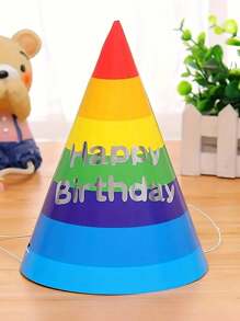10 Pcs Rainbow Party Decoration Birthday Hat, Birthday Party Creative Triangle Hat, Home Decoration, Birthday Party Hat For Everybody, Art Decoration Gifts