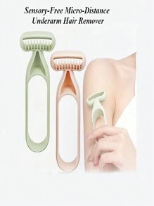 Macaron Color Plastic Handle Hair Removal Razor, Hollow Frame Manual Shaving Tool, Portable Body Hair Trimming Device, Single Blade Shaver For Legs, Arms, Underarms; Suitable For Home Skincare, Travel Grooming, Daily Body Beauty Care, Face Razor - Multicolor - View 6