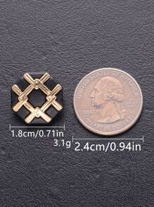 6 件/包复古风格金属纽扣，女士外套粗花呢纽扣，手工艺品，缝纫用品，各种尺寸 - 彩色 - 查看 10