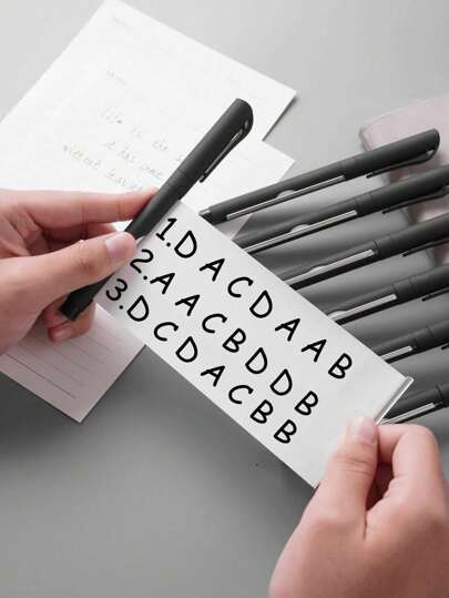 6/10/24pcsSelf-Contained Pull-Paper Pen, Unexpected Pen Exam Memo Pen, Portable And Smooth Back To School