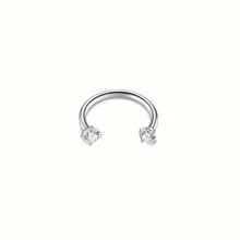 1 pezzo Anello a forma di C elegante e seducente in acciaio inossidabile per labbra, naso, piercing semplice per il corpo come regalo per feste e vacanze