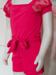 Macaquinho - Meia Manga Tule - Tamanho 12