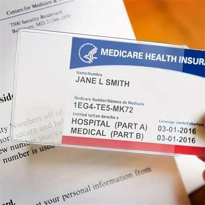 10pcsPack New Medicare Card Holder Protector Sleeves - Keep Your New Medicare Card, Credit Card, Business Card & Social Security Card !