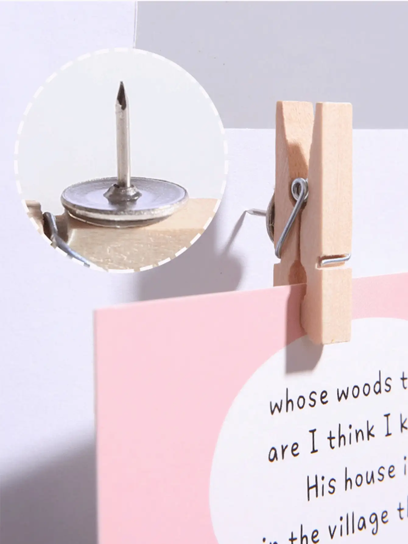 30 件木质夹子照片钉、10/20 件照片墙信息图钉、毛毡板装饰固定大头钉夹、适合办公室和学校使用、不会损坏照片夹、返校用品、毕业照片展示用品、万圣节、圣诞节和新年照片的固定夹以及圣诞夜信息的提醒夹