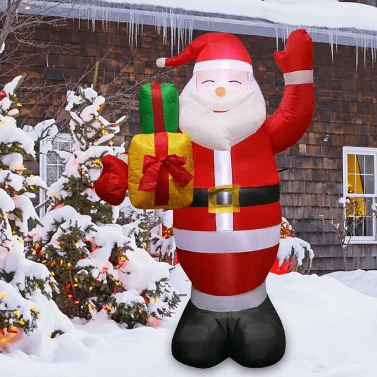 Muñeco Con Regalo Grande Inflable Decorativo - Multicolor - Ver 1