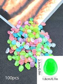 10pcs/50pcs/200pcs/500pcs/1000pcs Colorful Luminous Pebble Stones, Aquarium Decor, Glow-In-The-Dark Artificial Glowstone, Landscape Decoration, Garden Path, Aquarium Gravel (Random Color Shipped)