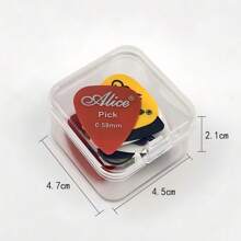 30/50pcs Guitar Picks ABS Resin Matte Smooth Durable Picks Assorted Thickness Mixed Music Beginner Instrument Accessories, Suitable For Acoustic Electric Guitar, Bass Or Ukulele, Boxed, Enhance Your Playing Experience Precisely And Comfortably, Guitar Picks Gift Set For Guitarists, Versatile And Durable Picks - Multicolor - View 10