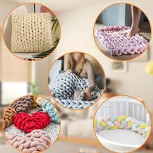 250/500g Velvet Thick Super Bulky Chunky Yarn Hand Knitting Woven Thread Basket Blanket Carpets Giant Yarn DIY Hand-Knit Blanket 1pc