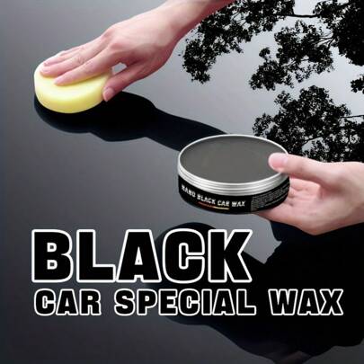 Black Car Wax, Detergent Glossy Wax, Crystalline Polishing Wax, Water-Resistant Protective Wax For All Black Vehicles