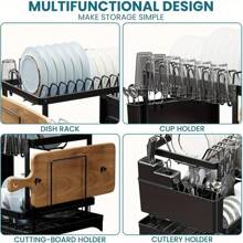 1 Set Of Bowl Racks, 2 Layers Of Dish Drying Racks, A Kitchen Detachable Bowl And Dish Storage And Drainage Rack, Is Detachable, It Includes A Double-Layer Utensil Rack, Cup Rack, Drainage Plate, Adhesive Plate Rack, Utensil Rack, Kitchen Accessories