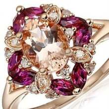 1pc Elegant 14K Gold Plated Copper Leaf Design Ring With Synthetic Cubic Zirconia, Luxurious Round Princess Cut Engagement Ring, Suitable For Daily Wear And Special Occasions, Ideal Gift For Valentine's Day Or Anniversary Valentines