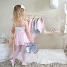 10 paquetes de perchas de madera para niños recién nacidos, niñas y niños, perchas para la guardería con orejas de conejo, ideales para colgar ropa, abrigos y pantalones - Amor de San Valentín