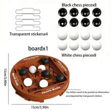1 套/轨道逻辑象棋玩具 - 多人黑白围棋游戏，互动脑筋急转弯，用于训练思维技能、逻辑与策略，耐用 ABS 材质，象棋棋盘游戏玩具（部分产品颜色随机） - 彩色 - 查看 2
