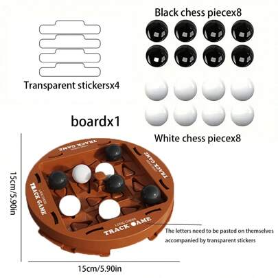 1 Set/Magnetic Logic Chess Toy - Multi-Player Black & White Go Game, Interactive Brain Teaser Game, Useful For Training Thinking Ability, Logic And Strategy, Durable ABS Material, Board Game Toy (Some Product Colors Random)