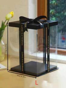 1 个透明装饰礼品盒 10.23 英寸 1 层/2 层/3 层礼品收纳盒展示盒 情人节 - 彩色 - 查看 10