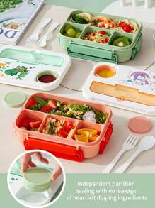 1 Pieza Caja de almuerzo de dibujos animados, apta para microondas, portátil, para ensalada, arroz, adecuada para estudiantes y clase trabajadora, frutas, verduras, sándwiches, perfecta para preparación de comidas, útiles escolares, de vuelta a la escuela
