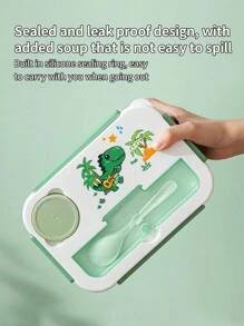 1 Pieza Caja de almuerzo de dibujos animados, apta para microondas, portátil, para ensalada, arroz, adecuada para estudiantes y clase trabajadora, frutas, verduras, sándwiches, perfecta para preparación de comidas, útiles escolares, de vuelta a la escuela