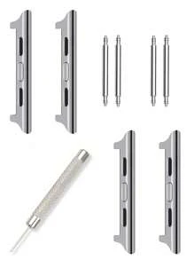 Stainless Steel Apple Watch Connector Adapter, With Disassembly Tool, Compatible With Apple Watch 38mm/40mm/41mm, 42mm/44mm/45mm/49mm - Multicolor - View 12