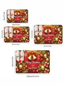 Thảm nhung chống trượt cao cấp, Thảm xốp hình chuông Giáng sinh, Thấm nước & Chống trượt cho Phòng khách, Phòng ngủ, Nhà bếp, Văn phòng, Phòng giặt ủi - Có thể giặt bằng máy - Đỏ - Xem 14