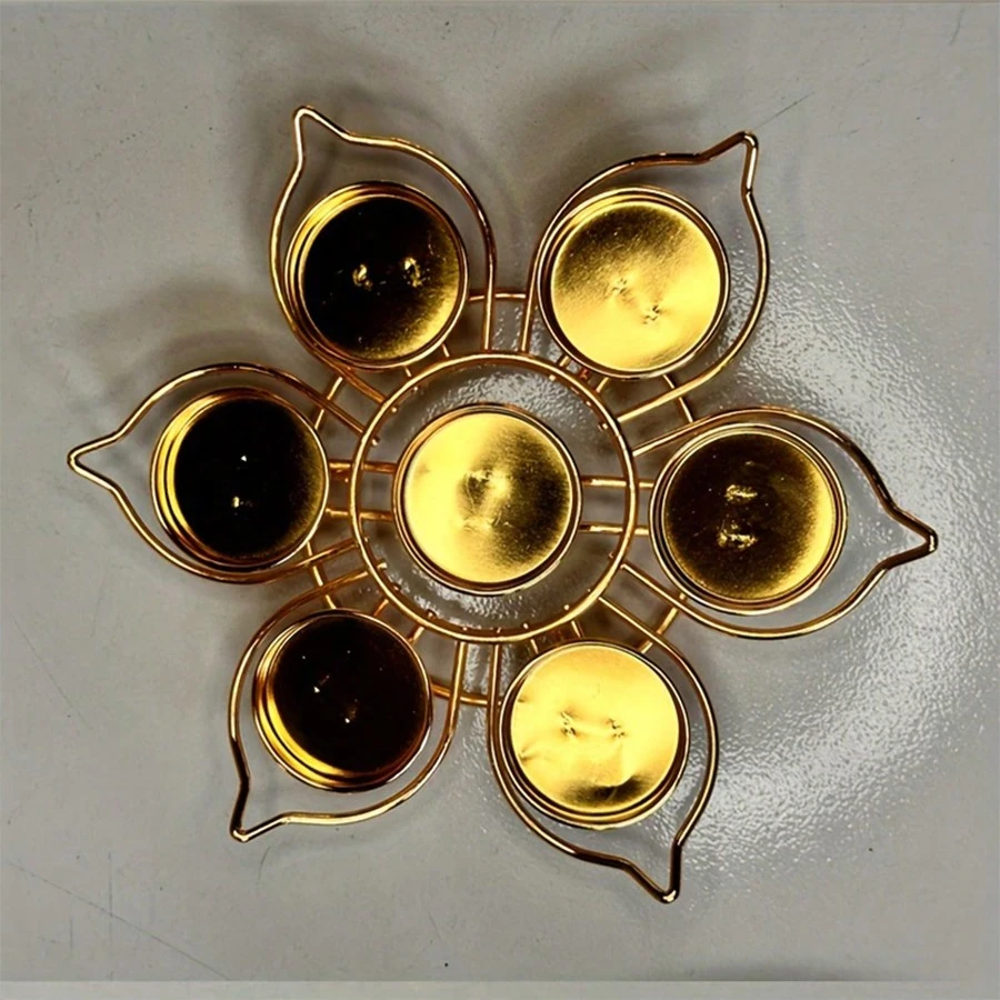 Portavelas Cristal Loto Portavelas De Cristal Con Forma De Flor De Loto - Decoración Para Té De Luz, Multicolor, Estilo Art Nouveau Decoración Hogar Cristal Flores