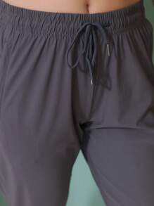 WOMEN'S PANTS, ELASTIC SPORTY - Grey - View 5