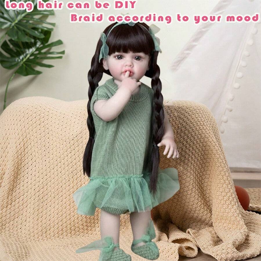 22inch Reborn Toddler Doll Girl Full Body Lifelike Doll Supersoft ...