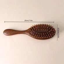 Pente de Massagem de Almofada de Ar de Sândalo da Moda, Pente de Madeira Pequeno e Compacto com Almofadamento de Bolsa de Ar, Cuidados Corporais para Viagem, Ar Livre, Esporte, Escritório, Escola, Grampos de Cabelo, Acessórios de Cabelo Coração Valentim Coração Valentim