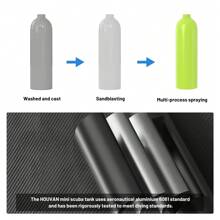 HOUVAN Scuba Tank H700 1.9L Mini Scuba Tank DOT Certified Reusable Diving Cylinder Kit Inflatable Pony Cylinders Supports 25-30 Minutes Underwater Breath Suitable Within 33ft