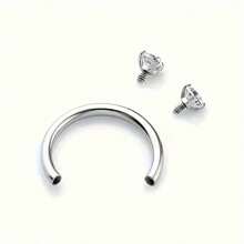 1 pezzo Anello a forma di C elegante e seducente in acciaio inossidabile per labbra, naso, piercing semplice per il corpo come regalo per feste e vacanze