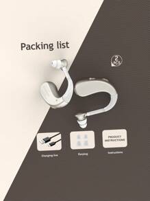 RIKYA 2Pcs Rechargeable Ear-Hanging Hearing Enhancer, Ear-Hanging Amplification Enhancer, Sound Enhancement, Feedback Elimination, Suitable For Adults And The Elderly, With Volume Control, Essential For Gifts.