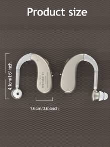 RIKYA 2Pcs Rechargeable Ear-Hanging Hearing Enhancer, Ear-Hanging Amplification Enhancer, Sound Enhancement, Feedback Elimination, Suitable For Adults And The Elderly, With Volume Control, Essential For Gifts.