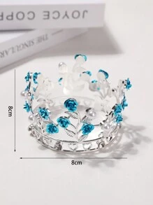 1 pièce Couronne de fleurs et de feuilles pour enfants, Couronne de gâteau d'anniversaire, Mini couronne de Noël rouge