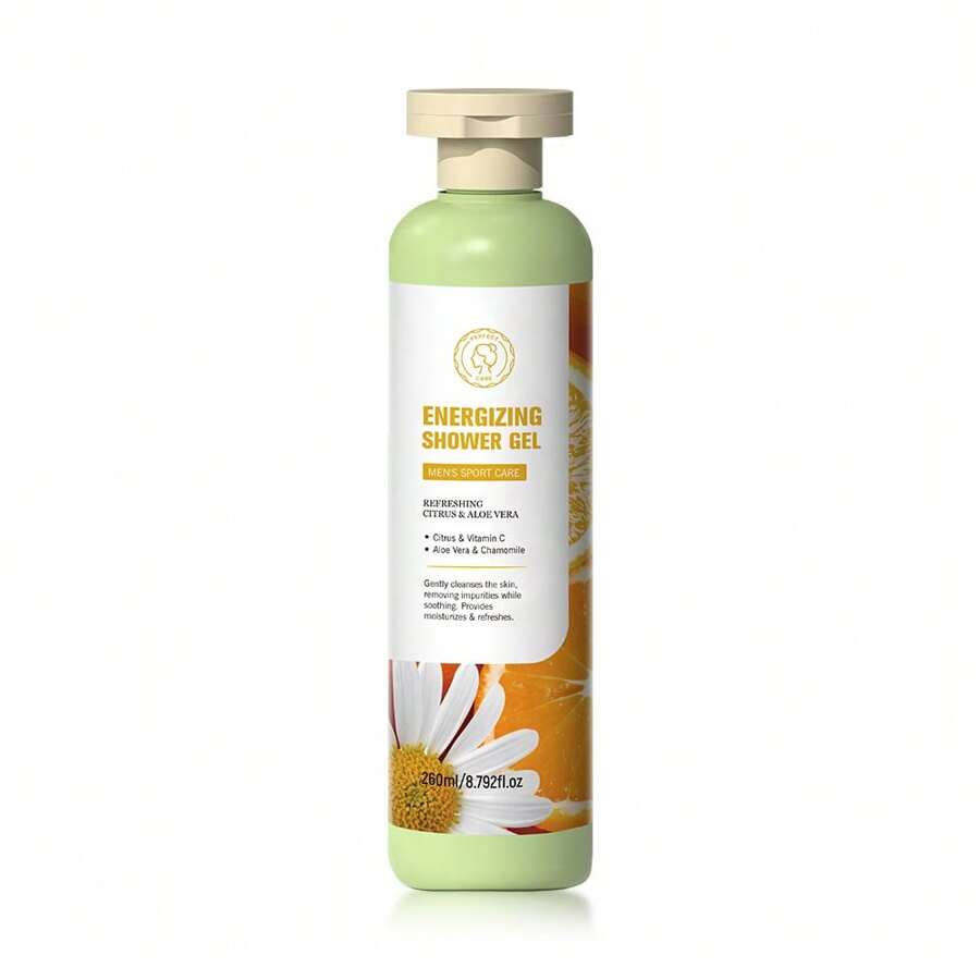 260ml 男士活力系列清新柑橘沐浴露，保湿沐浴露适合干性皮肤，补充皮肤水分屏障，丰富的护发素，温和清新的香味