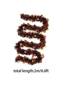 1 pezzo 2m Festoni colorati per feste di Ognissanti, decorazioni appese con nastrini a forma di zucca e ghirlande soffici, per Natale