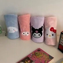 Sanrio 1pc/4pcs Four Color Cute Kuromi Dry Hair Cap, Anime KT Cat Coral Velvet Water Absorbing Headscarf, Home Cartoon Melody Quick Drying Bath Cap Home Bathroom Decor Summer Back To School Hair Bonnet