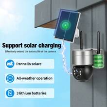 Wireless Solar WiFi IP Camera CamHi Pro 4G Outdoor Security Camera 5MP Video Surveillance Battery Solar Panel CCTV PTZ Camera
